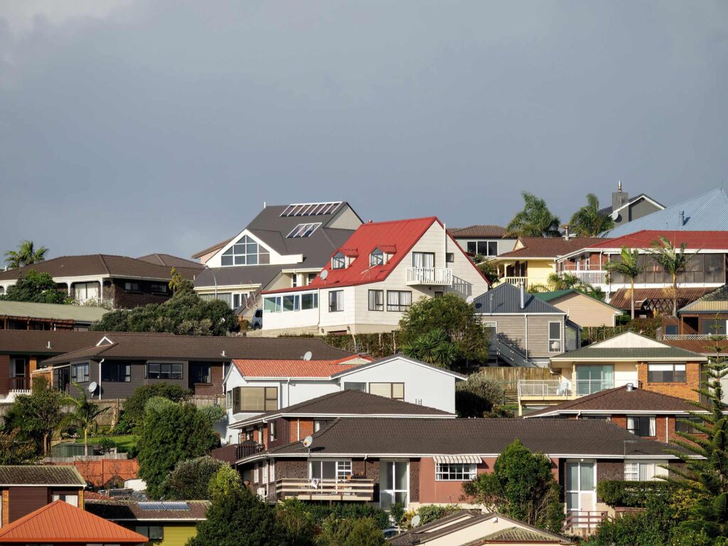 residential houses on a hill