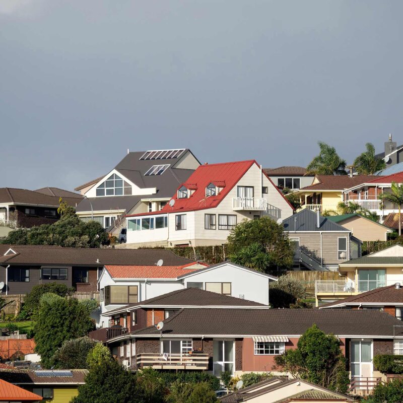 residential houses on a hill